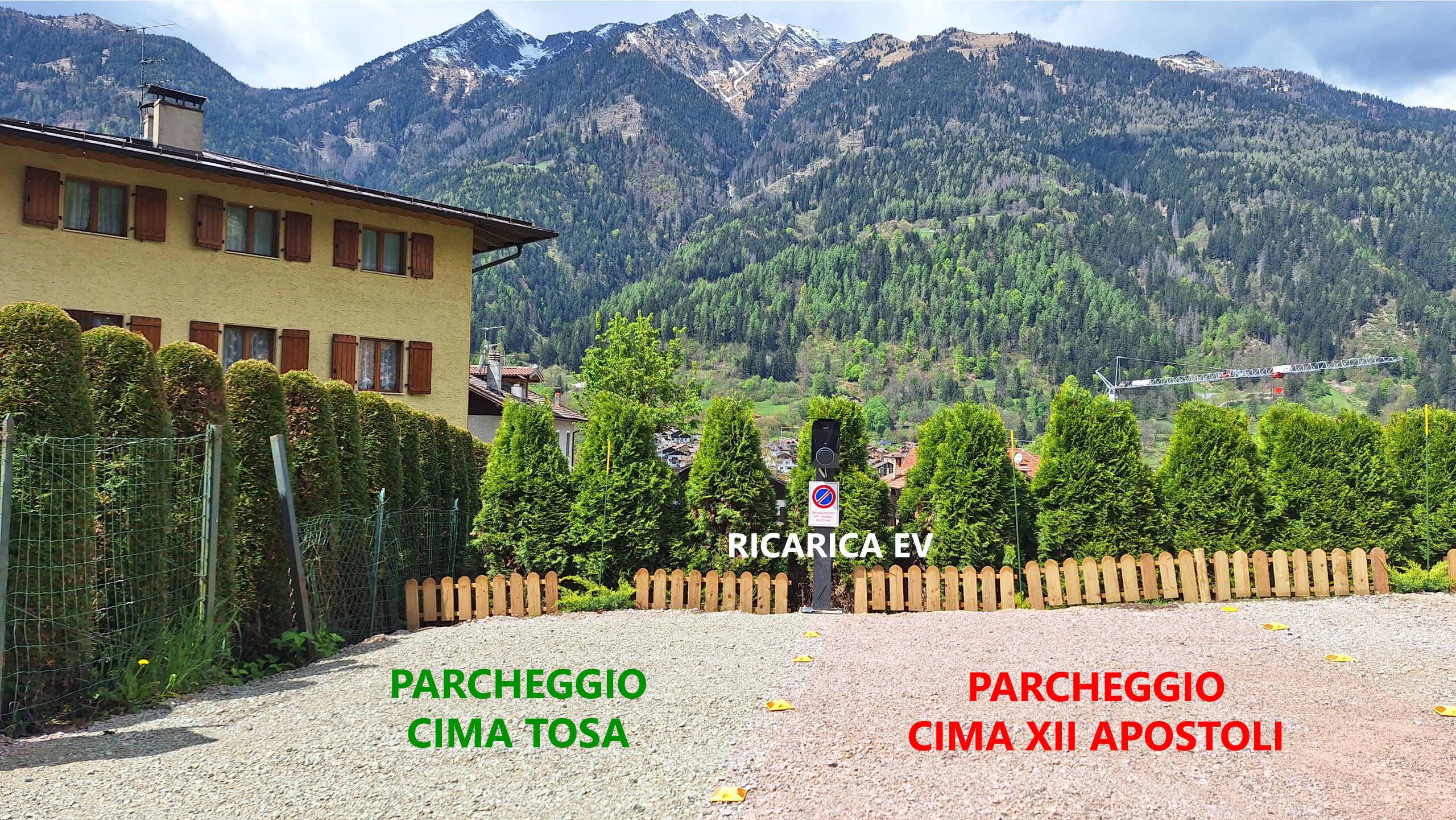 Parcheggio privato gratuito con possibilità di ricarica EV